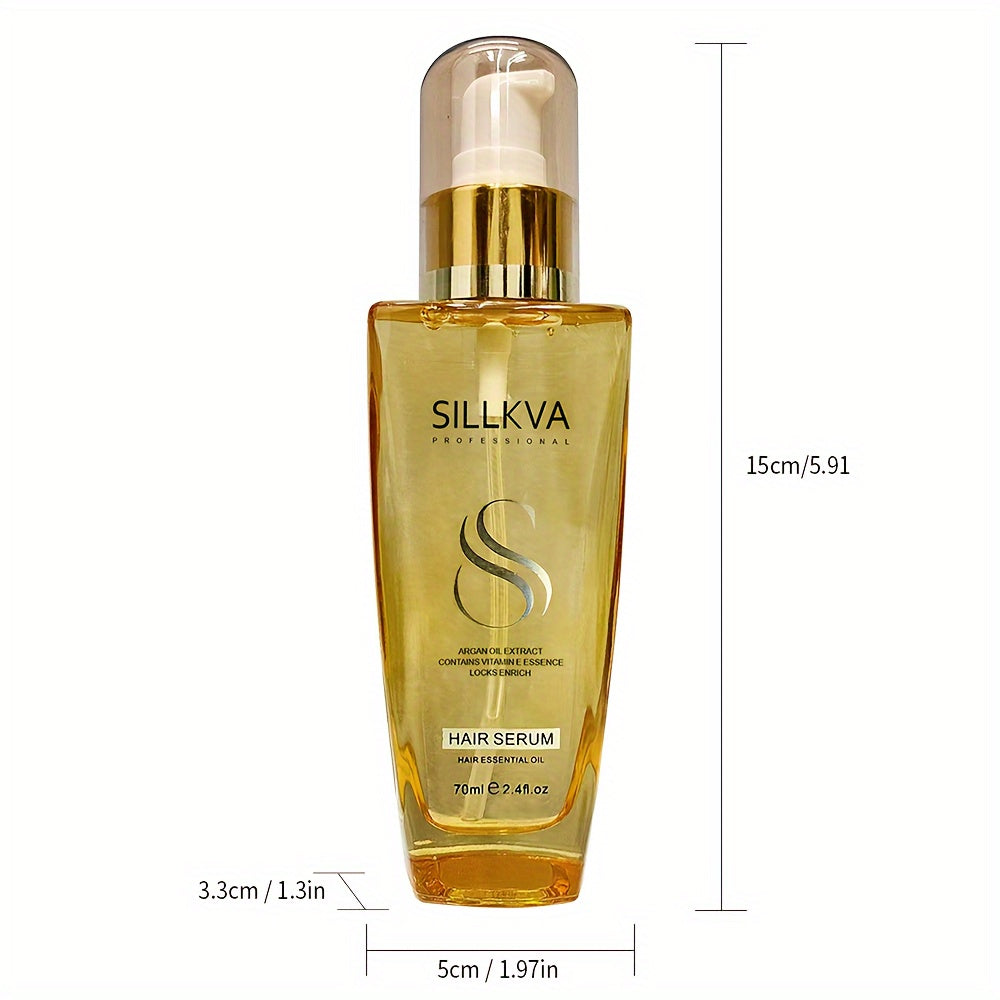 SILLKVA Argan Oil Hair Serum For Dry, Flyaway & Frizzy Hair