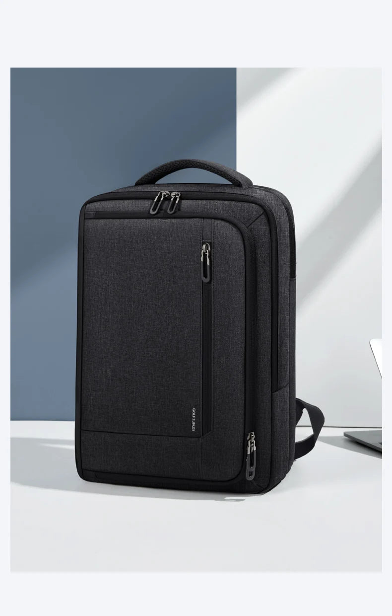 GOLF Business Laptop Backpack Slim Waterproof Men Back Pack Black Lightweight Notebook Bag 15 6 Inch With Compartment Shockproof