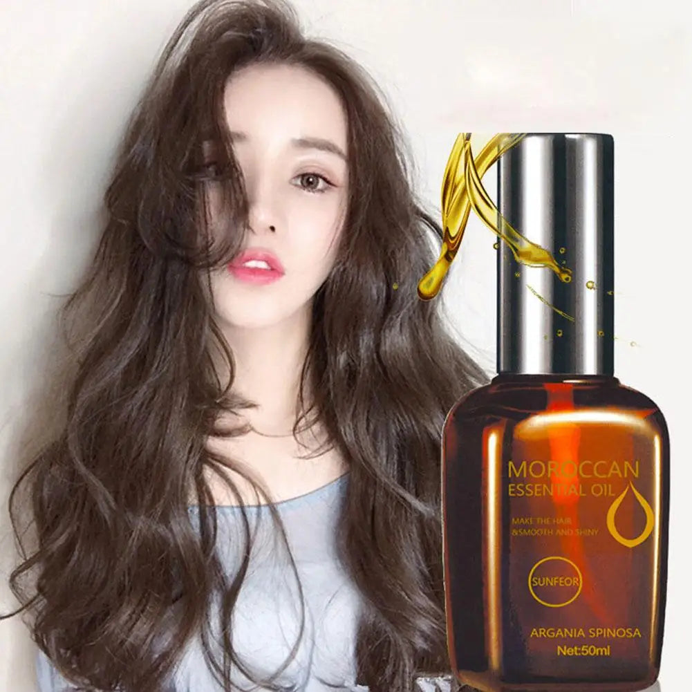 Moroccan Argan Oil Hair Mask 50/60ml – Leave-In Treatment for Frizz Control, Hydration & Split Ends Repair, Salon/Home Use