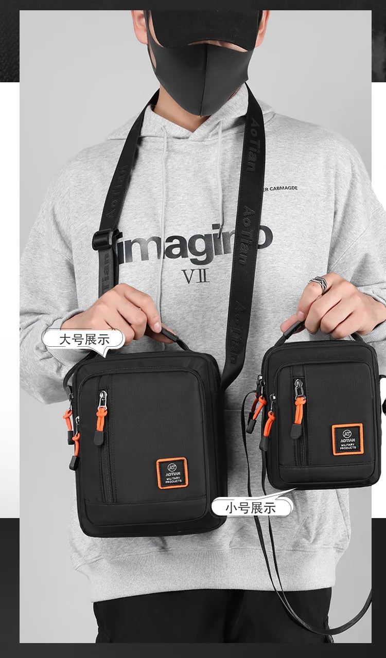 Multi-Function Men's Bag High Quality Nylon Man Messenger Bag Crossbody Bags Fashion Casual Men's Small Bag Handbag Shoulder