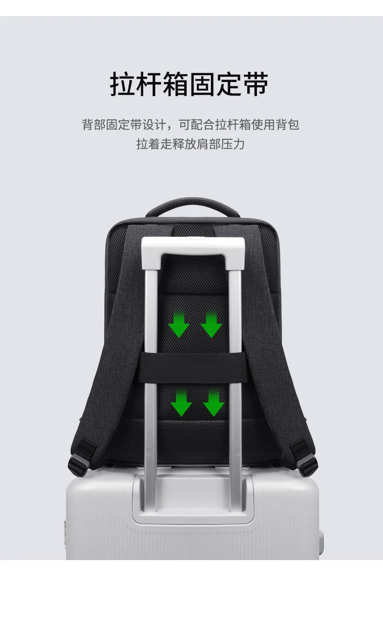 GOLF Business Laptop Backpack Slim Waterproof Men Back Pack Black Lightweight Notebook Bag 15 6 Inch With Compartment Shockproof