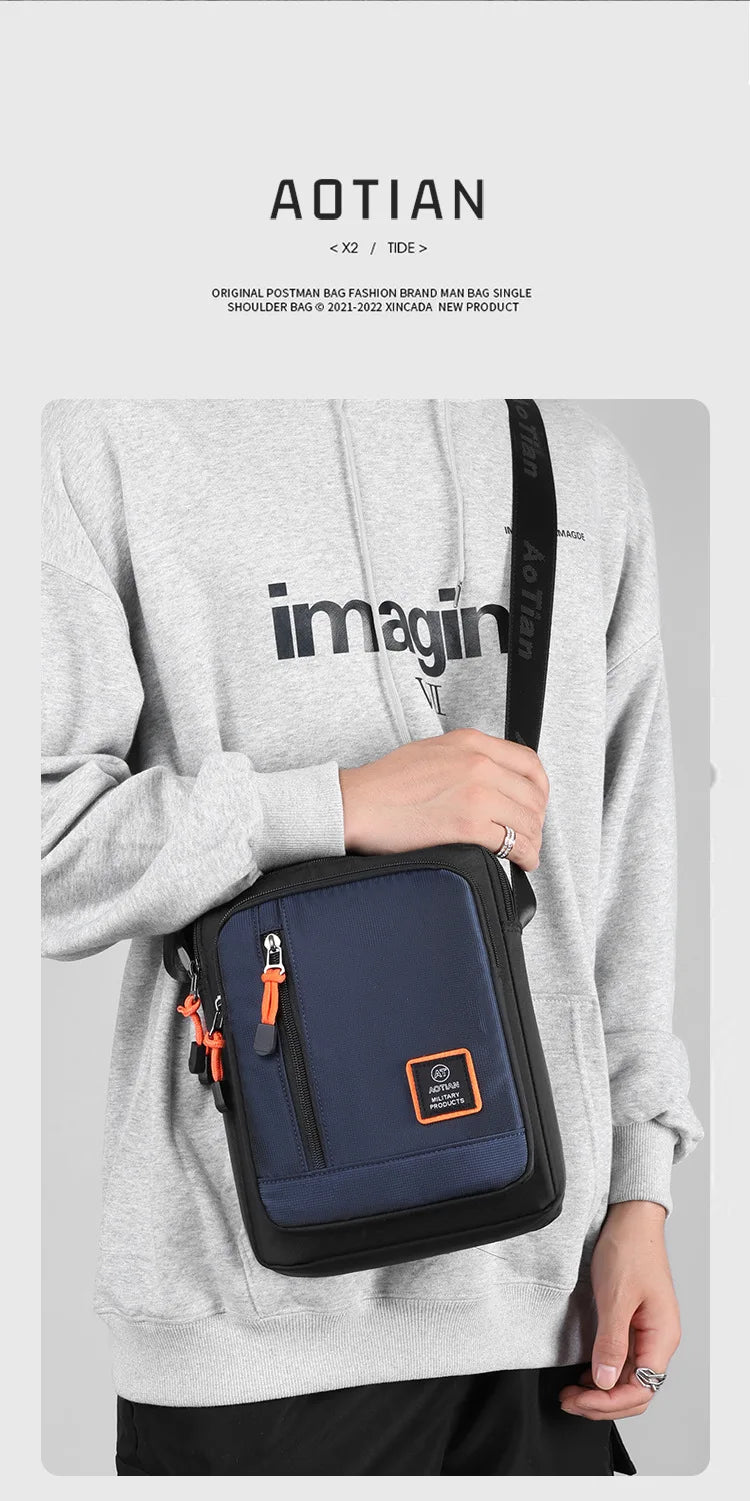 Multi-Function Men's Bag High Quality Nylon Man Messenger Bag Crossbody Bags Fashion Casual Men's Small Bag Handbag Shoulder