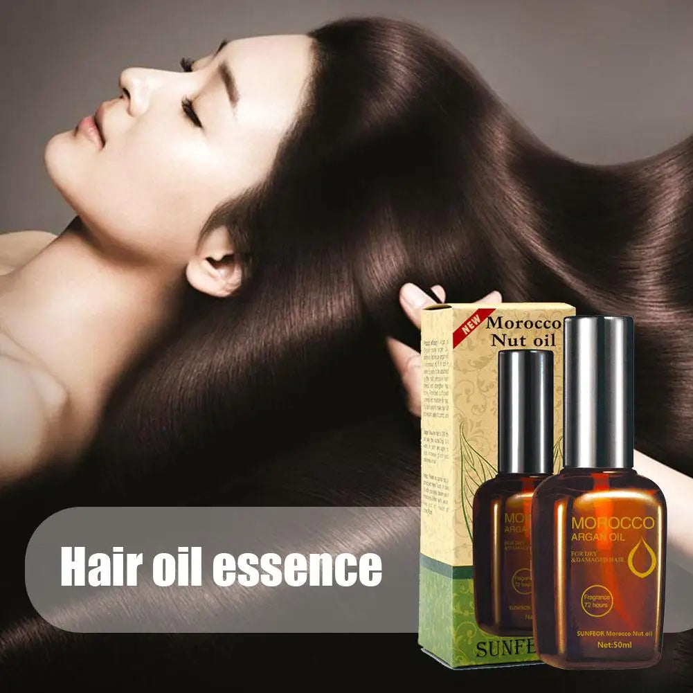 Moroccan Argan Oil Hair Mask 50/60ml – Leave-In Treatment for Frizz Control, Hydration & Split Ends Repair, Salon/Home Use