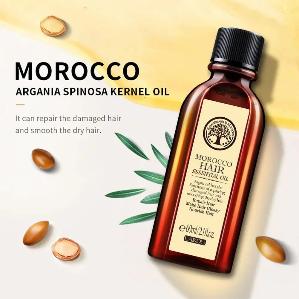 Moroccan Argan Oil Hair Mask 50/60ml – Leave-In Treatment for Frizz Control, Hydration & Split Ends Repair, Salon/Home Use