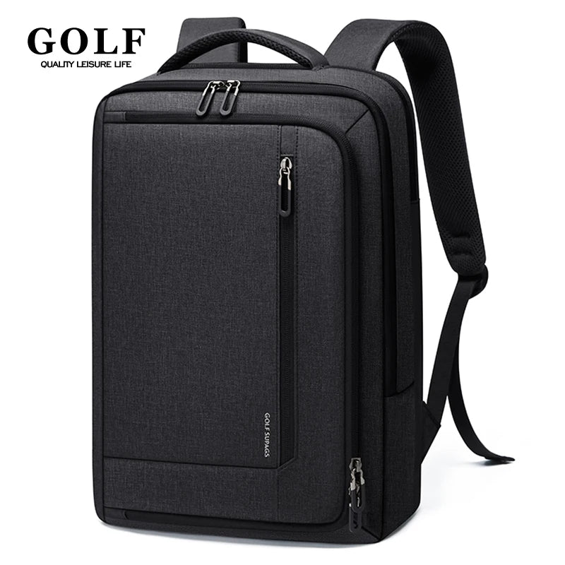 GOLF Business Laptop Backpack Slim Waterproof Men Back Pack Black Lightweight Notebook Bag 15 6 Inch With Compartment Shockproof