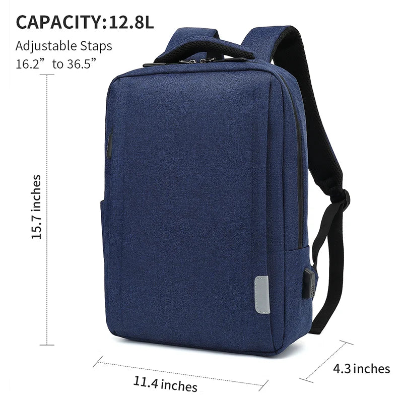 Women Men's Oxford Business Backpack 16 Inch Laptop Bag Students' School Books Bags Waterproof USB Charging Travel Backpacks