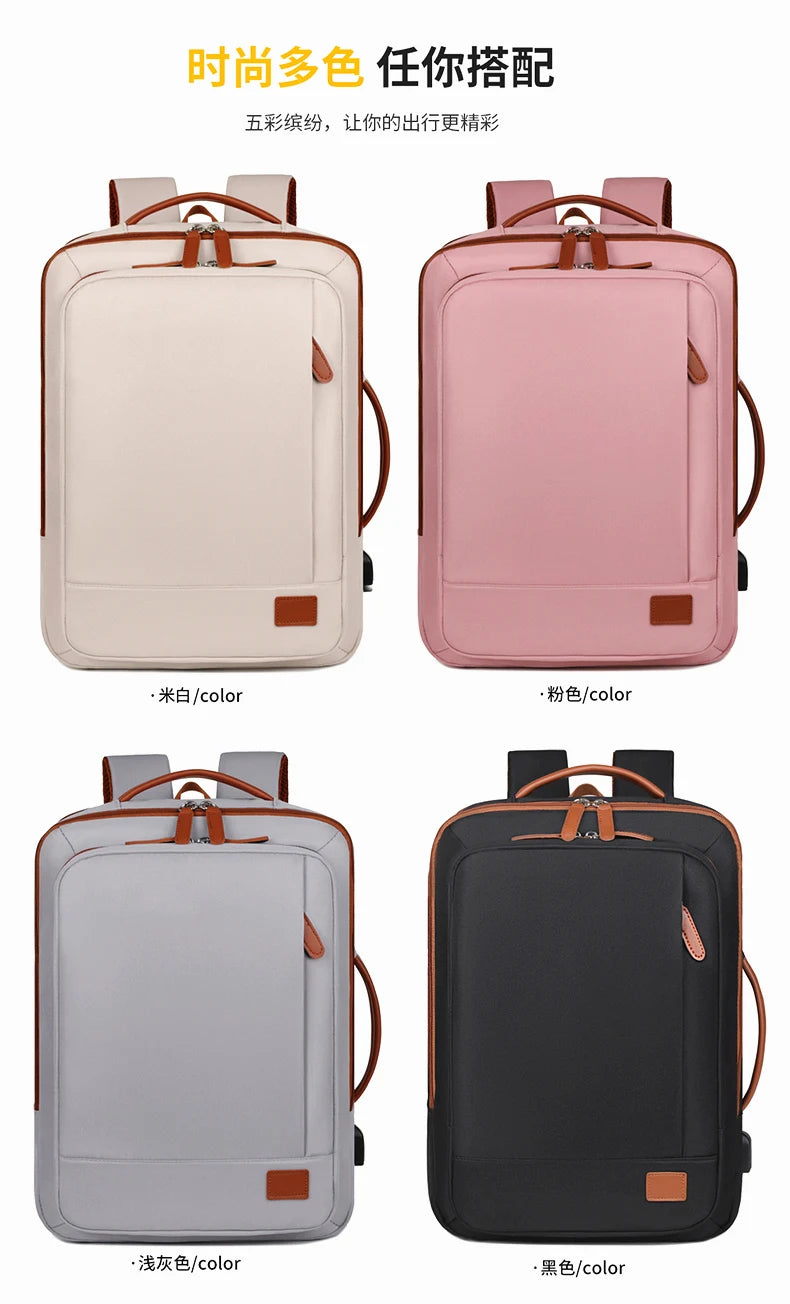Business - style double - shoulder backpacks. They are large - capacity unisex backpacks with a sense of high - end. They are co
