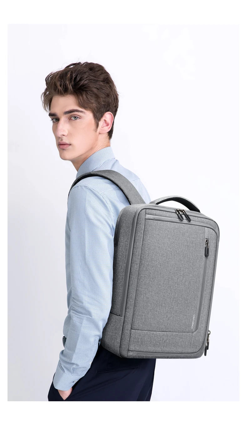 GOLF Business Laptop Backpack Slim Waterproof Men Back Pack Black Lightweight Notebook Bag 15 6 Inch With Compartment Shockproof