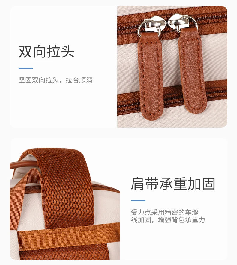 Business - style double - shoulder backpacks. They are large - capacity unisex backpacks with a sense of high - end. They are co