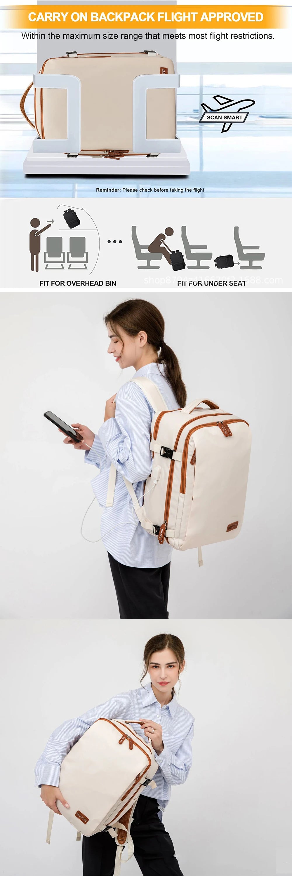 Geestock Travel Backpack Ryanair 40x20x25 Travel Cabin Bag 45x30x20 Easyjet Airplane Cabin Backpack Suitcase Laptop Backpacks
