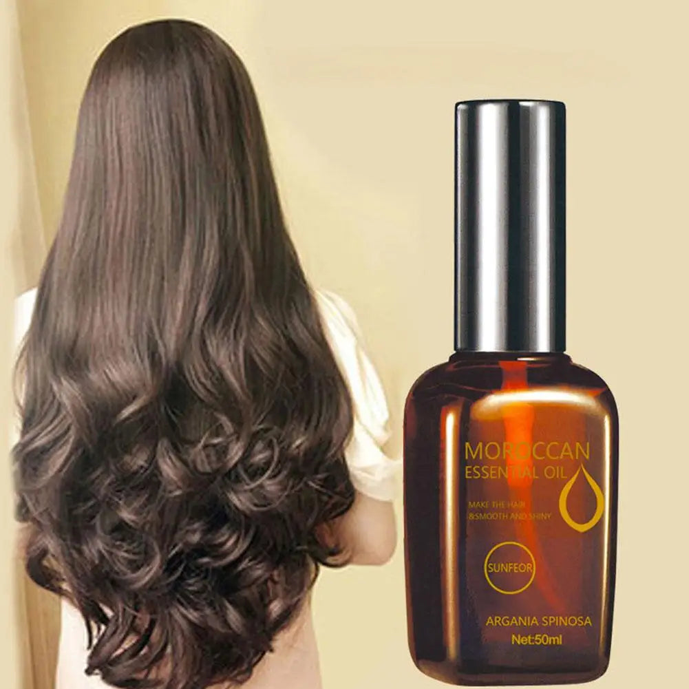 Moroccan Argan Oil Hair Mask 50/60ml – Leave-In Treatment for Frizz Control, Hydration & Split Ends Repair, Salon/Home Use