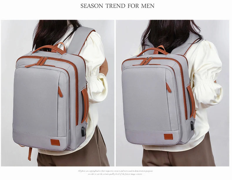 Business - style double - shoulder backpacks. They are large - capacity unisex backpacks with a sense of high - end. They are co