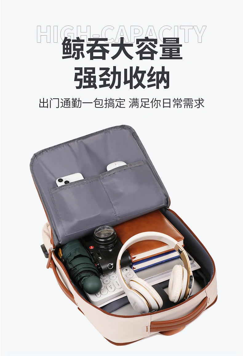 Business - style double - shoulder backpacks. They are large - capacity unisex backpacks with a sense of high - end. They are co