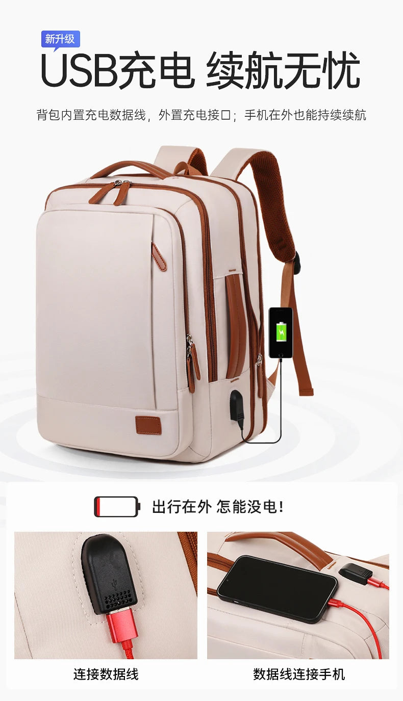 Business - style double - shoulder backpacks. They are large - capacity unisex backpacks with a sense of high - end. They are co