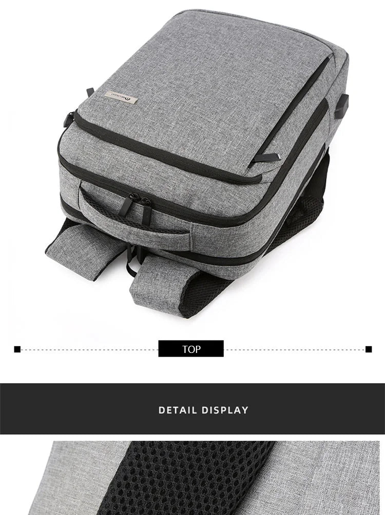 1 Pack 15.6 Inch Men's Business Simple Computer Backpack Usb Charging Lightweight Schoolbag Travel Commuting