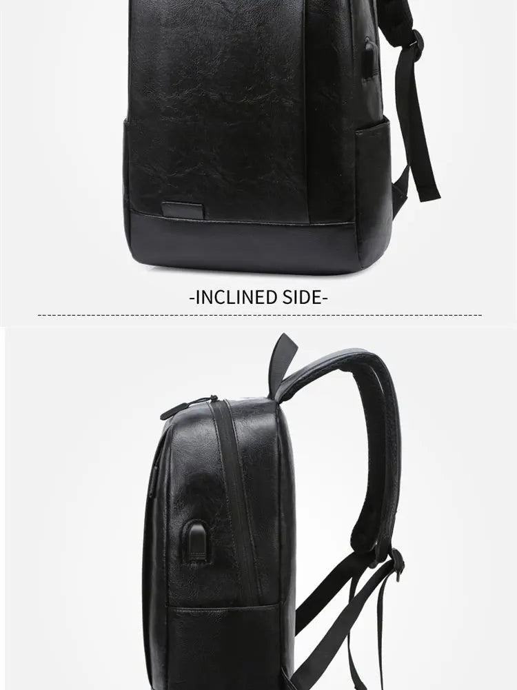 1 Pack 15.6 Inch Men's Business Simple Computer Backpack Usb Charging Lightweight Schoolbag Travel Commuting