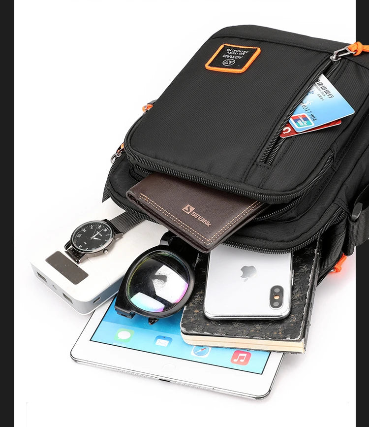 Multi-Function Men's Bag High Quality Nylon Man Messenger Bag Crossbody Bags Fashion Casual Men's Small Bag Handbag Shoulder