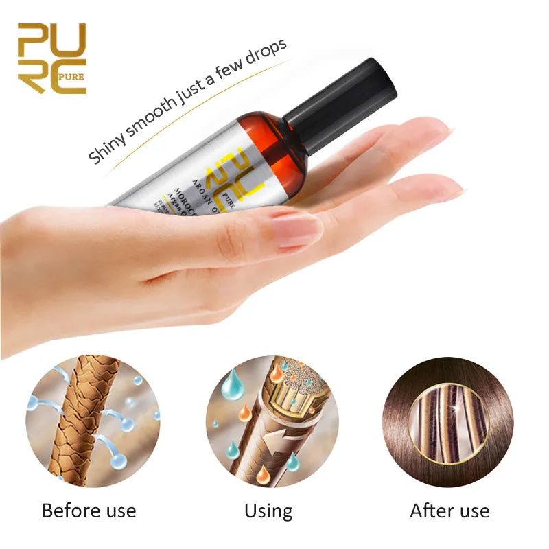 Layden Pure Argan Oil Moisturizes and Conditions Scalp Roots and Strands to Help Support Thick, Full, Healthy-looking Hair