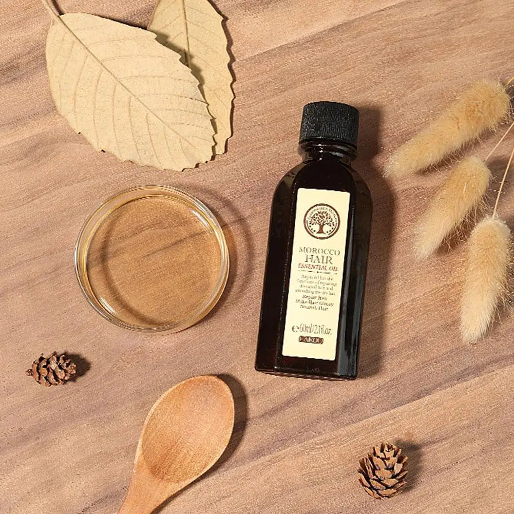 Moroccan Argan Oil Hair Mask 50/60ml – Leave-In Treatment for Frizz Control, Hydration & Split Ends Repair, Salon/Home Use