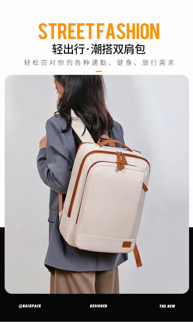 Business - style double - shoulder backpacks. They are large - capacity unisex backpacks with a sense of high - end. They are co