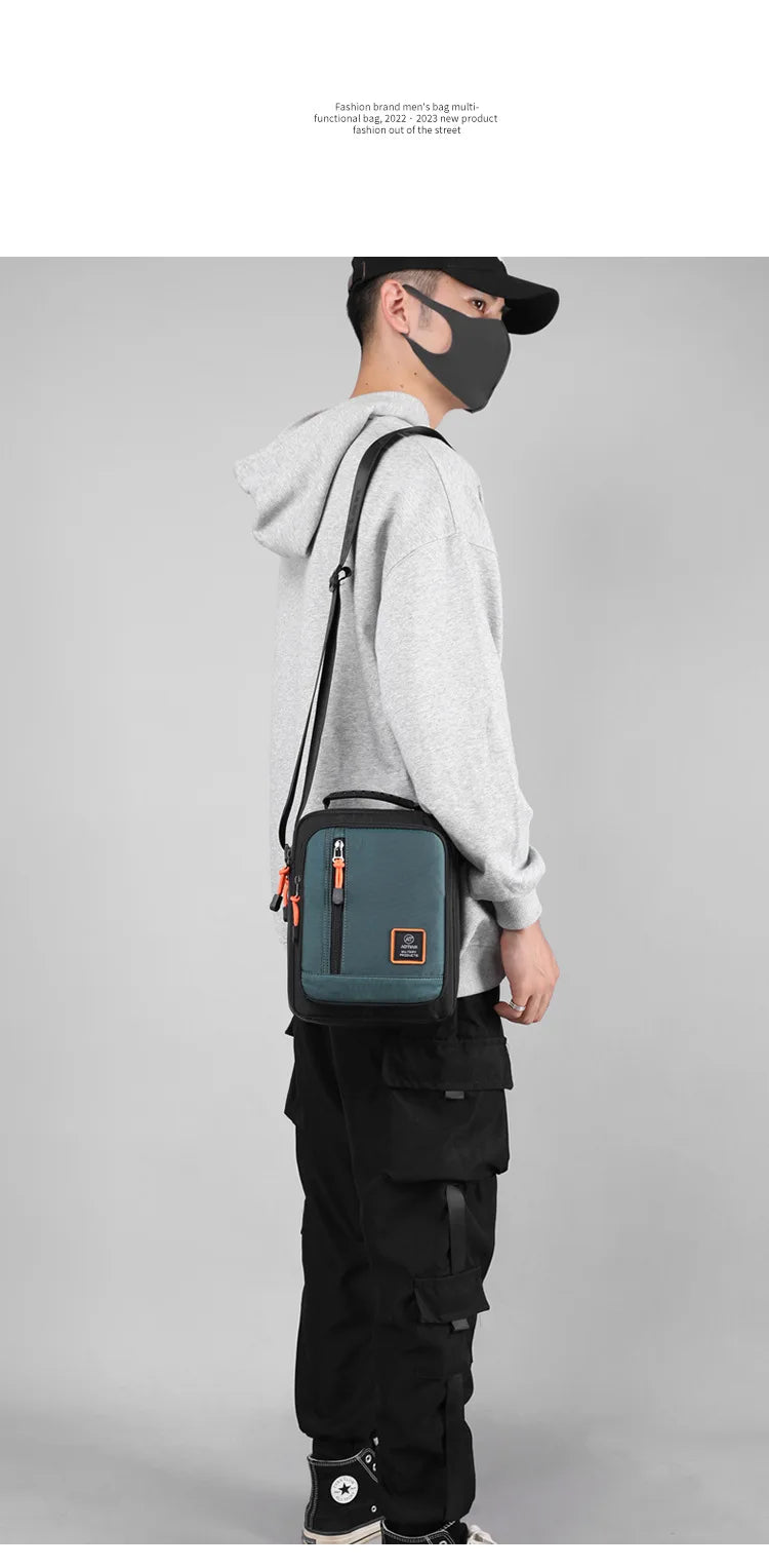 Multi-Function Men's Bag High Quality Nylon Man Messenger Bag Crossbody Bags Fashion Casual Men's Small Bag Handbag Shoulder