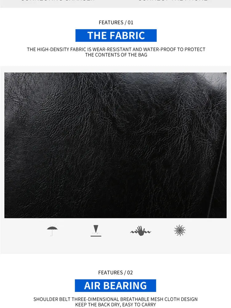 1 Pack 15.6 Inch Men's Business Simple Computer Backpack Usb Charging Lightweight Schoolbag Travel Commuting