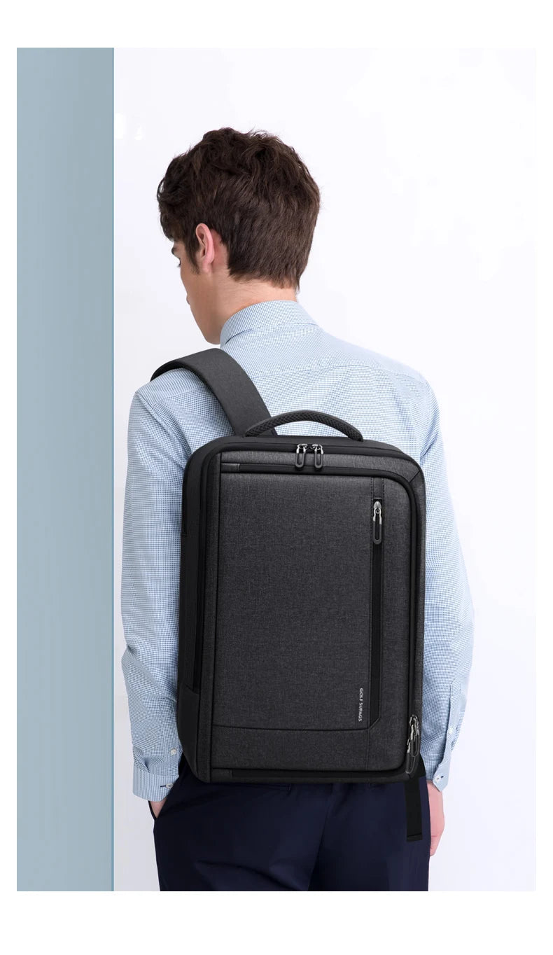 GOLF Business Laptop Backpack Slim Waterproof Men Back Pack Black Lightweight Notebook Bag 15 6 Inch With Compartment Shockproof