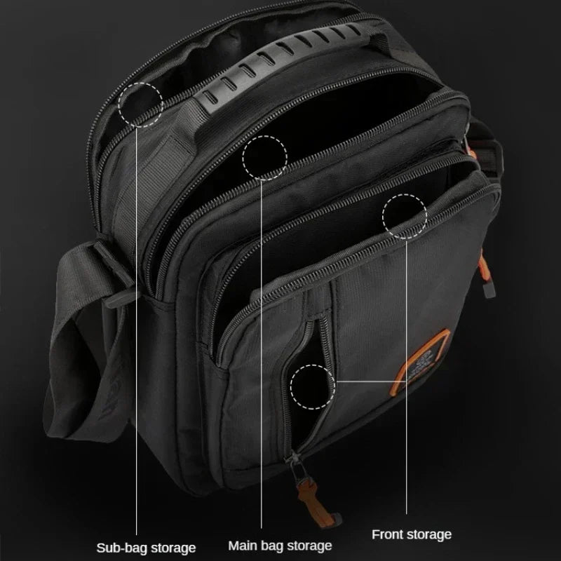 Multi-Function Men's Bag High Quality Nylon Man Messenger Bag Crossbody Bags Fashion Casual Men's Small Bag Handbag Shoulder