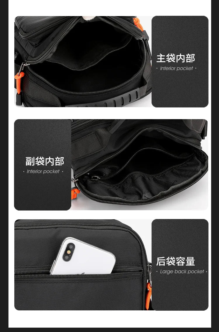 Multi-Function Men's Bag High Quality Nylon Man Messenger Bag Crossbody Bags Fashion Casual Men's Small Bag Handbag Shoulder
