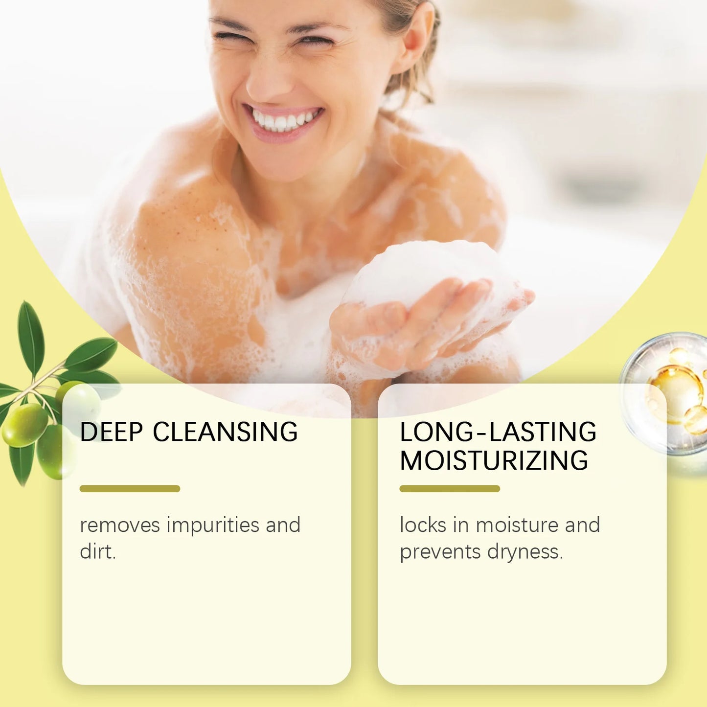 OceAura 180g Morocco Argan Black Soap Deep Cleansing and Long-Lasting Moisturizing Gentle Exfoliation and Smooth Skin