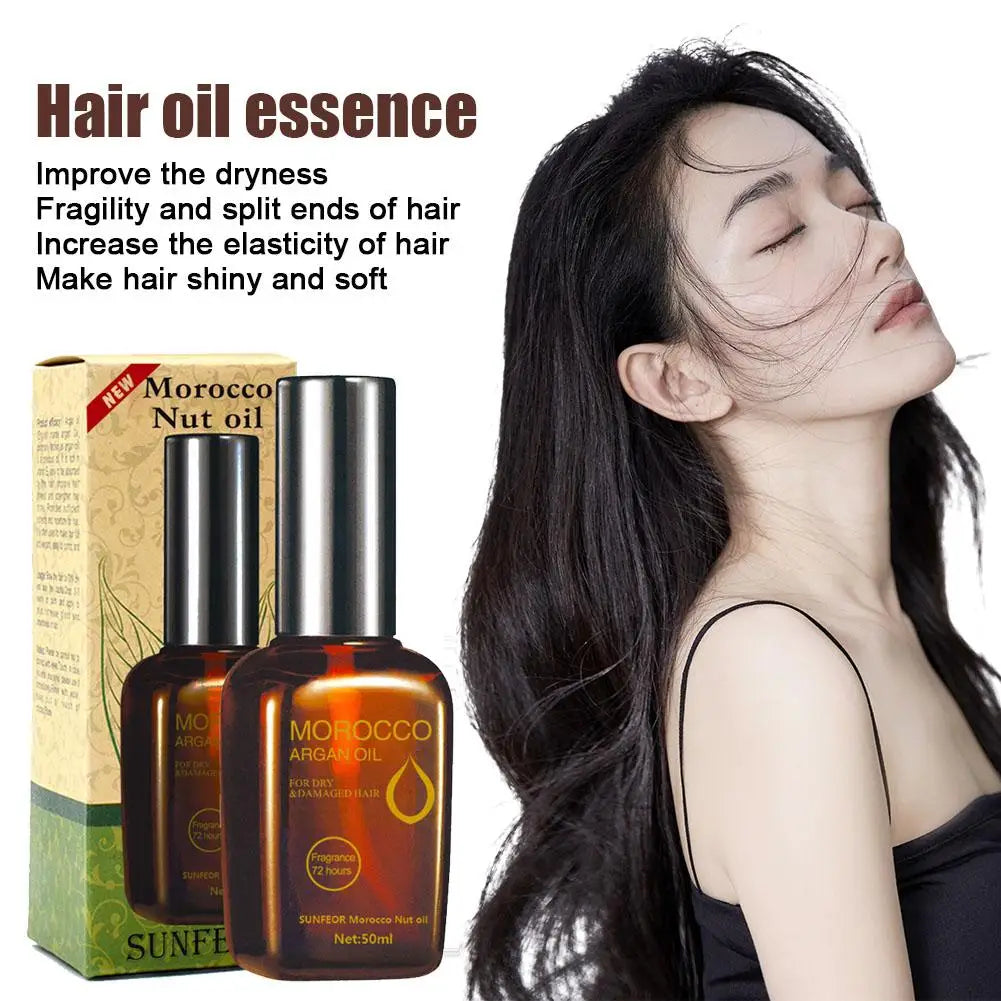 Moroccan Argan Oil Hair Mask 50/60ml – Leave-In Treatment for Frizz Control, Hydration & Split Ends Repair, Salon/Home Use