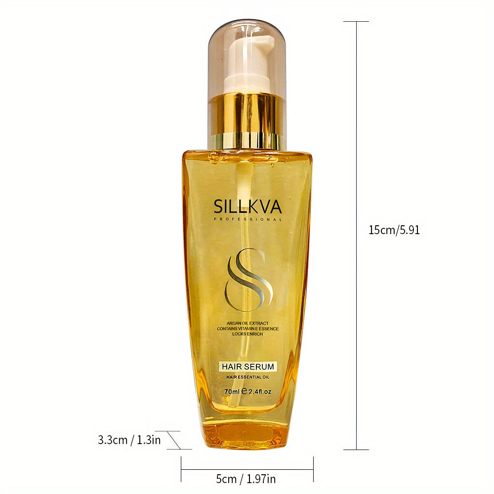 SILLKVA Argan Oil Hair Serum For Dry, Flyaway & Frizzy Hair