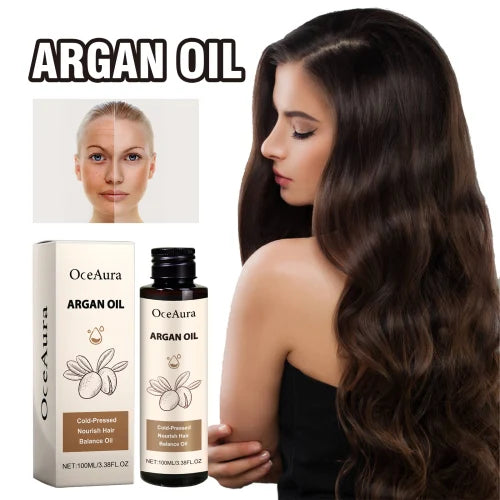OceAura Argan  Repair Dry Short-Tempered Moist Skin Multi-Effect Raise Hair Oil