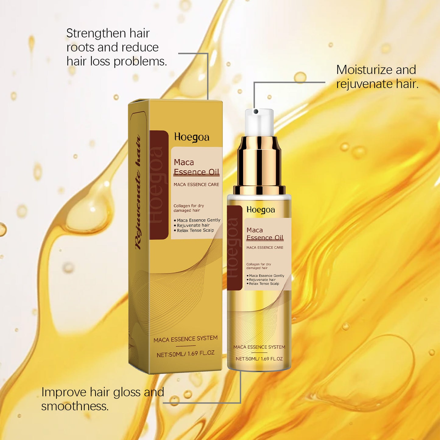 Pure Argan Oil Hair Essential Oil Preventing Hair Loss Nourishing Smoothing Dry Frizzy Multi-functional Argan Hair Care Product