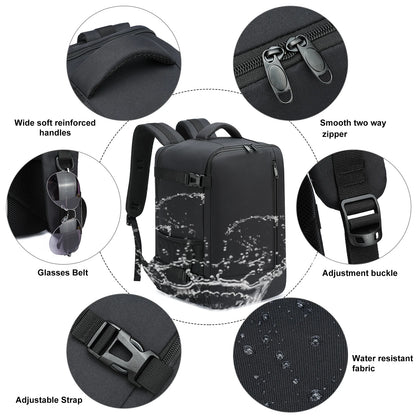 EZUOLA Hand luggage 40x20x25 Air travel bag,with laptop compartment, portable luggage for men, students, business people, school