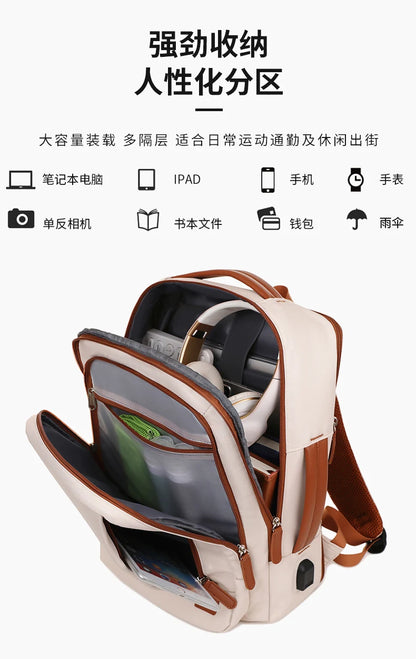 Business - style double - shoulder backpacks. They are large - capacity unisex backpacks with a sense of high - end. They are co