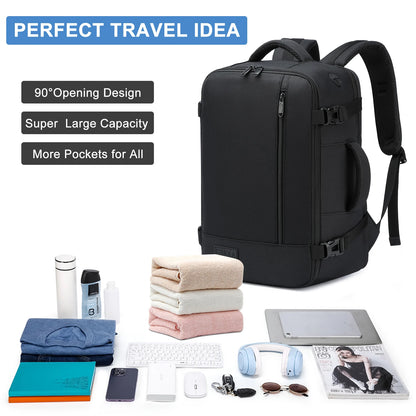 EZUOLA Hand luggage 40x20x25 Air travel bag,with laptop compartment, portable luggage for men, students, business people, school