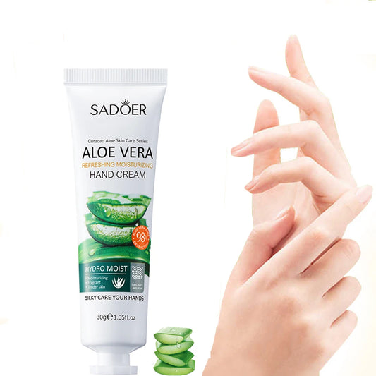 Crema Mani all'Aloe Vera 30g – Idratante, Nutriente e Riparatrice con Succo di Aloe e Vaselina
