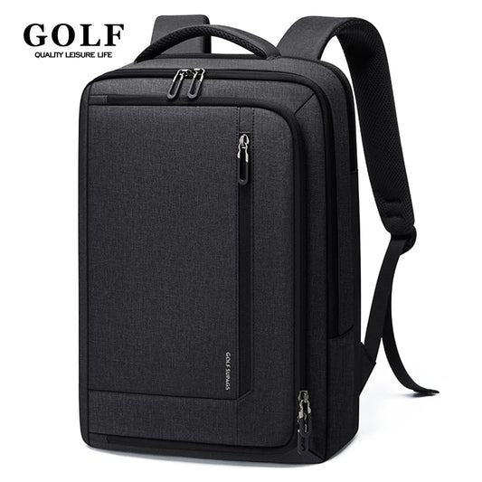 GOLF Business Laptop Backpack Slim Waterproof Men Back Pack Black Lightweight Notebook Bag 15 6 Inch With Compartment Shockproof