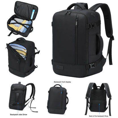 EZUOLA Hand luggage 40x20x25 Air travel bag,with laptop compartment, portable luggage for men, students, business people, school