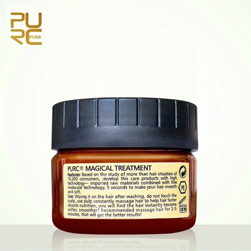 PURC Magical Hair Mask Argan Oil Keratin Hair Treatment Smoothing Straightening Repair Dry Damage Masks Hair Care