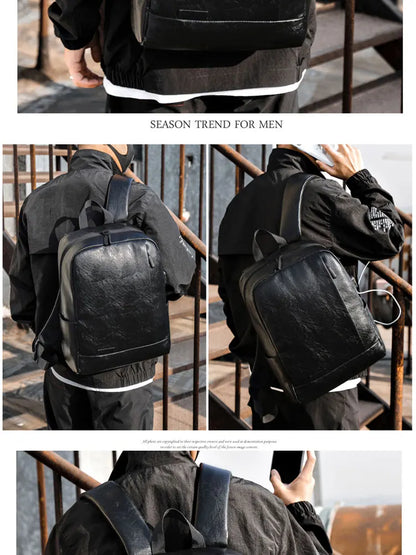 1 Pack 15.6 Inch Men's Business Simple Computer Backpack Usb Charging Lightweight Schoolbag Travel Commuting