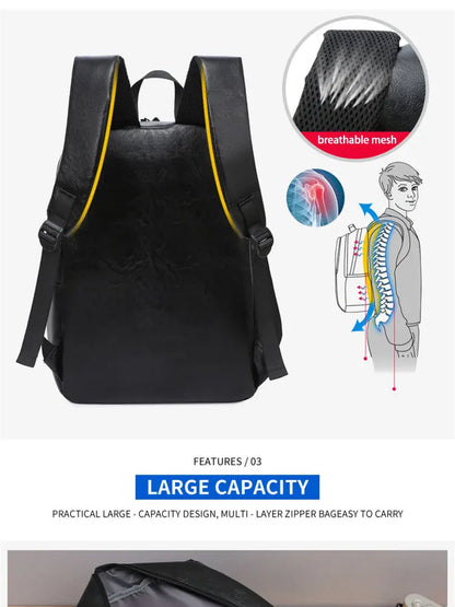 1 Pack 15.6 Inch Men's Business Simple Computer Backpack Usb Charging Lightweight Schoolbag Travel Commuting