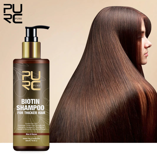 PURC Biotina & Olio di Argan – Shampoo, Balsamo & Olio Anticaduta | Crescita, Riparazione e Nutrimento