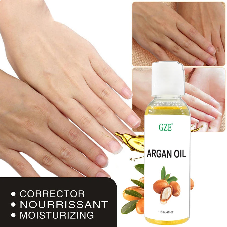 GZE Organic Moroccan Argan Oil Pure Cold Pressed Virgin Premium Grade Moisturizer for Dry, Damaged Skin, Hair, Face, Body, Scalp