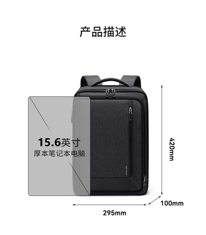 GOLF Business Laptop Backpack Slim Waterproof Men Back Pack Black Lightweight Notebook Bag 15 6 Inch With Compartment Shockproof