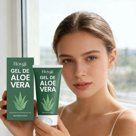 Gel Aloe Vera Hoygi 100g – Lenitivo, Idratante, Doposole e Barriera Cutanea per Viso e Pelle Sensibile