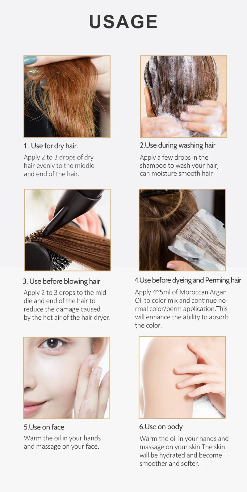 Layden Pure Argan Oil Moisturizes and Conditions Scalp Roots and Strands to Help Support Thick, Full, Healthy-looking Hair