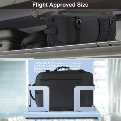 EZUOLA Hand luggage 40x20x25 Air travel bag,with laptop compartment, portable luggage for men, students, business people, school
