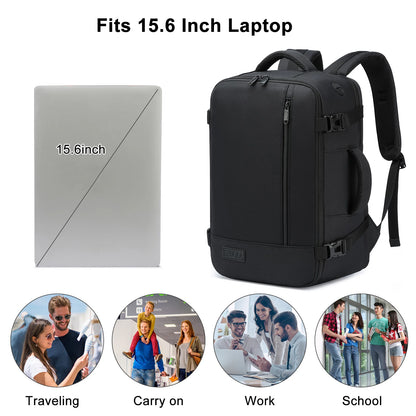 EZUOLA Hand luggage 40x20x25 Air travel bag,with laptop compartment, portable luggage for men, students, business people, school